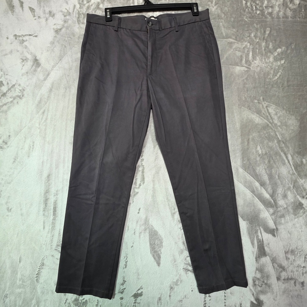 Dockers Mens Slim Tapered Chino Pants Gray W36 L30 Cotton Blend Stretch S40196